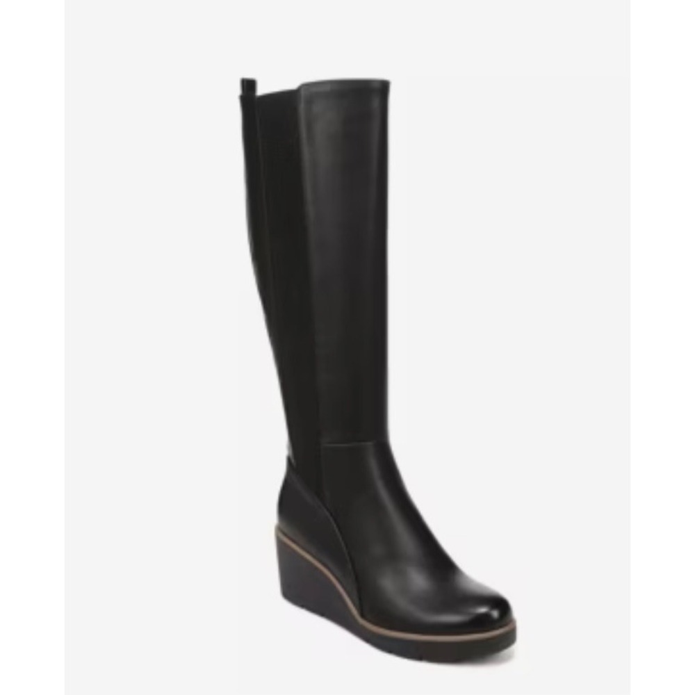 SOUL Naturalizer Adrian Wedge Boot Black‎ Wide Width Size 6.5 Knee High